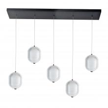 Dainolite PRI-3230LEDHP-MB - 30W Horizontal Pendant in Matte Black w/ Clear Pattern Acrylic
