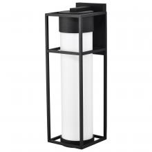 Nuvo 62/1613 - Ledges; 10W LED; Large Wall Lantern; Matte Black with White Opal Glass