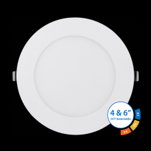 ES Lighting DLE43120SRDWH - Nicor Edge Lit Recessed LED Downlight