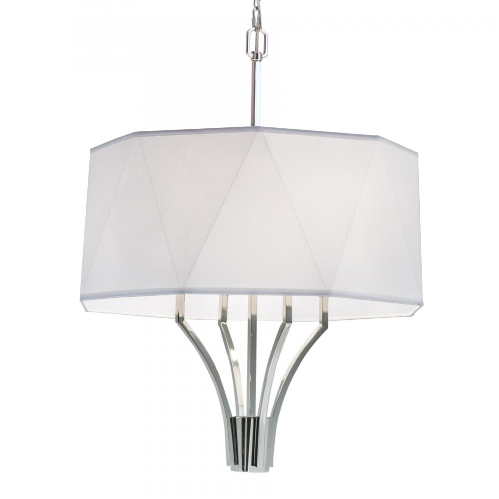 Diamond 21&#39;&#39; Wide 4-Light Chandelier - Polished Nickel