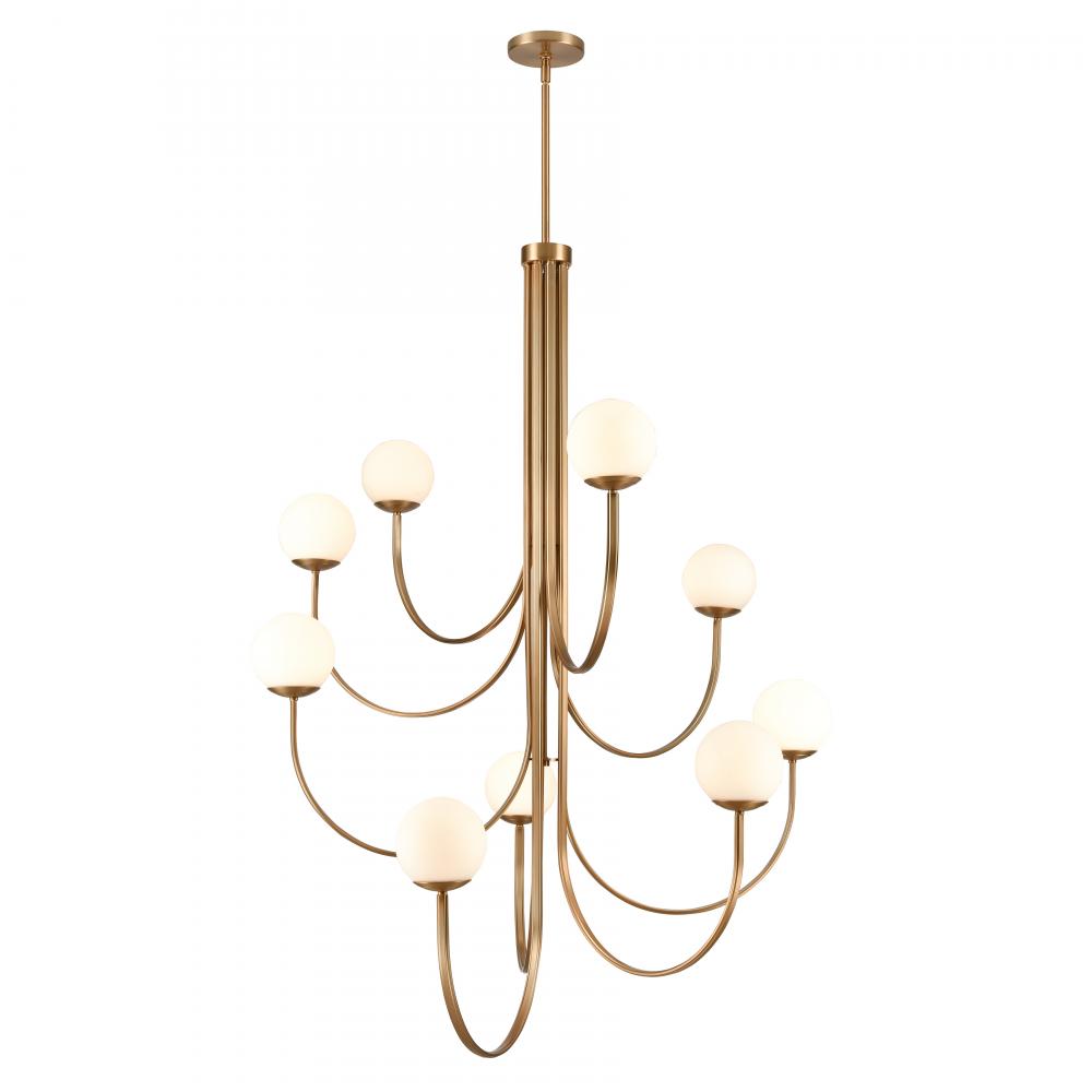 Caroline 44&#39;&#39; Wide 9-Light Chandelier - Brushed Gold