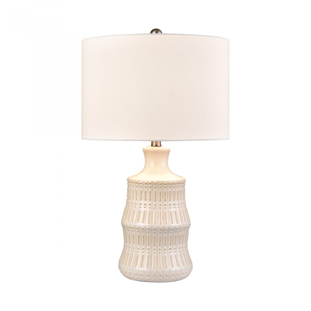 Dorin 25.5&#39;&#39; High 1-Light Table Lamp - White Glazed